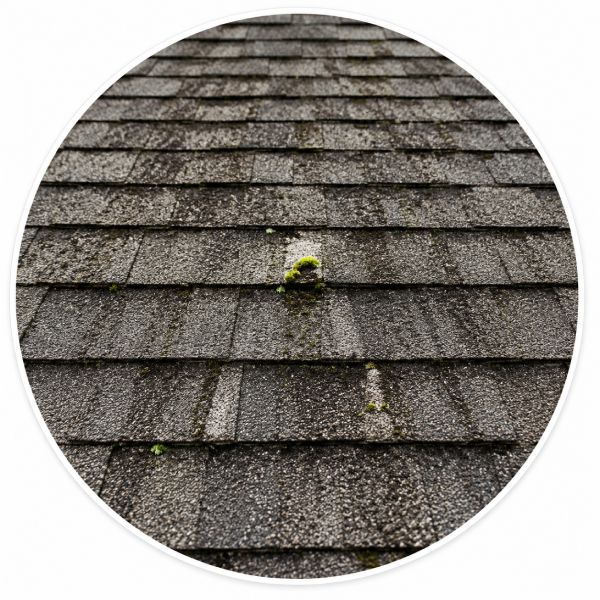 Gloeocapsa magma on roof shingles