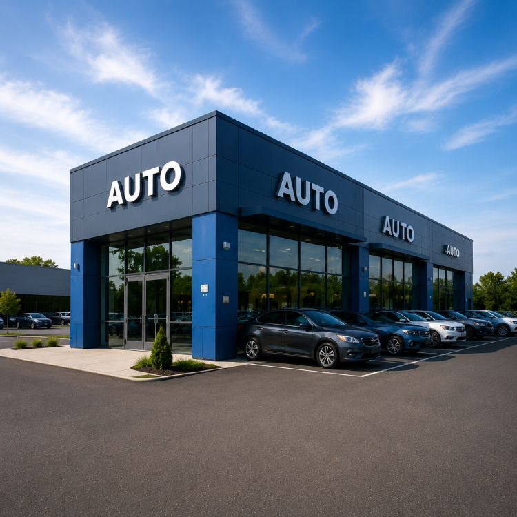 Car dealership showroom